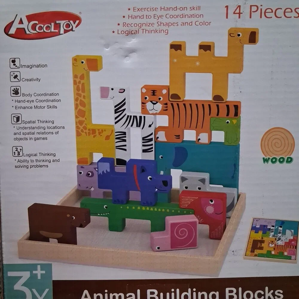 Children's Puzzle/Educational Aid-14 Piece Building Blocks Set by ACOOL Toy